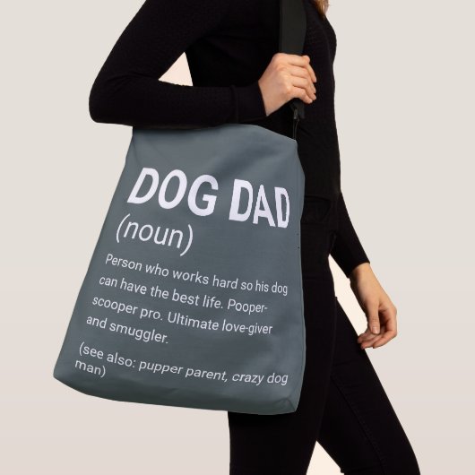 Funny Dog Dad Definition クロスボディバッグ (クローズアップ)