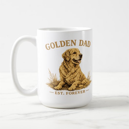 Funny Dog Dad Gift コーヒーマグカップ (左)