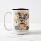 Funny Dog Desk Mug ツートーンマグカップ (左)