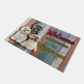 Funny dog doormat, Welcome doormat ドアマット (アングル)