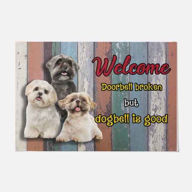 Funny dog doormat, Welcome doormat ドアマット (正面)