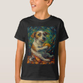 Funny Dog Eating Taco Graphic Art Design  Tシャツ (正面)