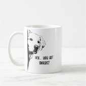 Funny Dog Face & Snacks Dog Mom Humor コーヒーマグカップ (左)