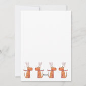 Funny Dog Fake Reindeer Holiday Card シーズンカード (裏面)