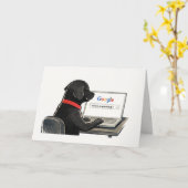 Funny Dog Greeting Card | Who’s a Goodog? カード (黄色い花)