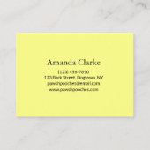 Funny Dog Grooming Design – “Snip Happens” Cartoon 名刺 (裏面)