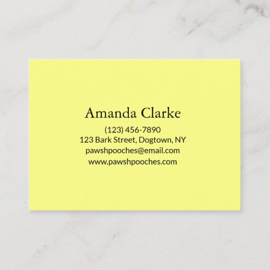 Funny Dog Grooming Design – “Snip Happens” Cartoon 名刺 (裏面)