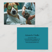 Funny Dog Grooming Design Spa Style 名刺 (正面/裏面)