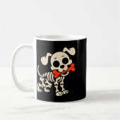 Funny Dog Halloween Skeleton Costume Soky Season コーヒーマグカップ (左)