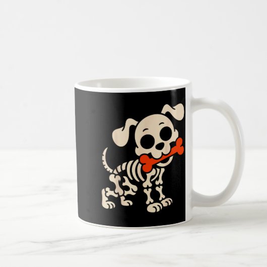 Funny Dog Halloween Skeleton Costume Soky Season コーヒーマグカップ (右)