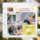 Funny Dog Happy Pawlidays Photos Christmas Letter シーズンカード