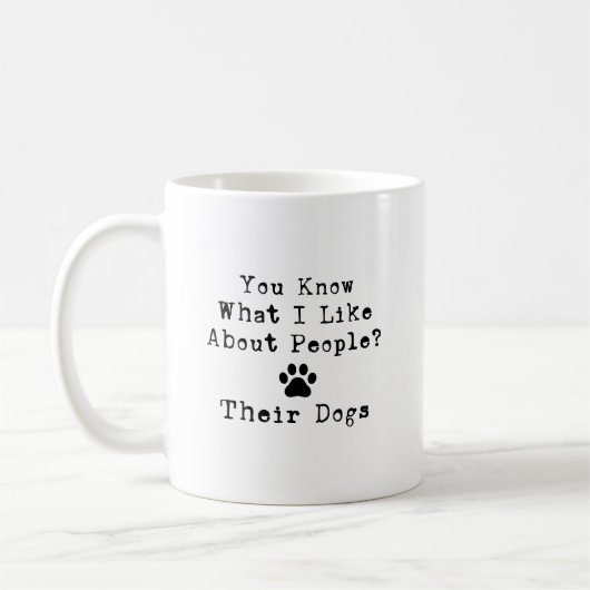 Funny Dog Humor Modern Quote コーヒーマグカップ (左)