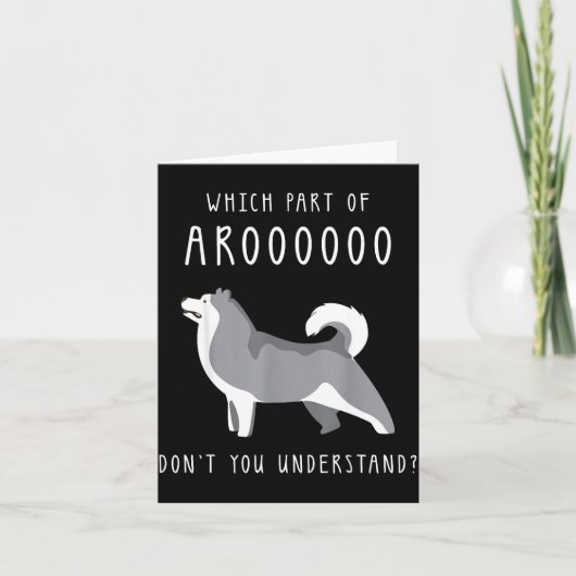 Funny Dog Husky Mom Cut For Girls And Women - Whic カード (正面)