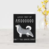 Funny Dog Husky Mom Cut For Girls And Women - Whic カード (黄色い花)