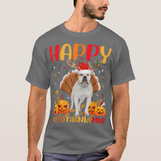 Funny Dog Lover Happy American Bulldog HelloThanks Tシャツ