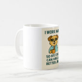 Funny Dog Lover Mug コーヒーマグカップ (正面左)