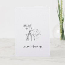 Funny Dog Lover Season's Greetings Christmas