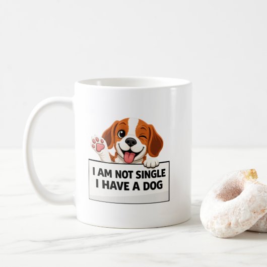 Funny Dog Lover Statement コーヒーマグカップ (ドーナツ)
