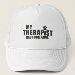 Funny Dog Mom Dad Gift! My Therapist Has Four Paws キャップ