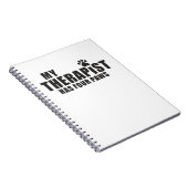 Funny Dog Mom Dad Gift! My Therapist Has Four Paws ノートブック (右側)