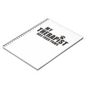 Funny Dog Mom Dad Gift! My Therapist Has Four Paws ノートブック (左側)