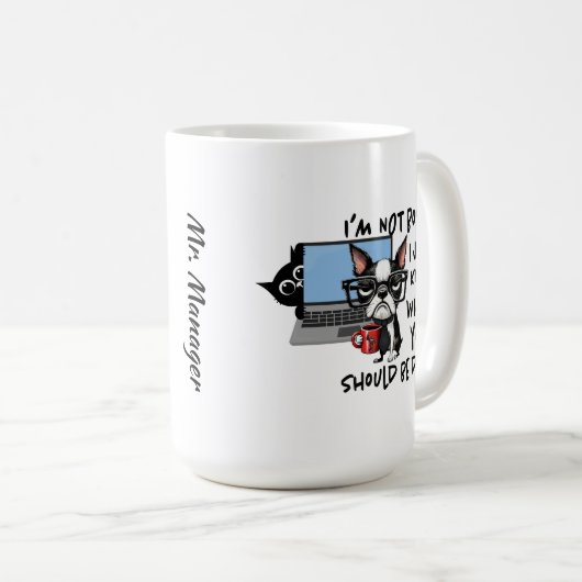 Funny Dog Mug コーヒーマグカップ (正面右)