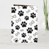 Funny Dog Naughty List Custom Text Christmas カード (裏面)