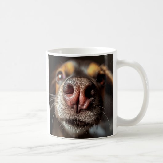 Funny Dog Nose Close-Up Coffee Mug – Perfect Gift  コーヒーマグカップ (右)