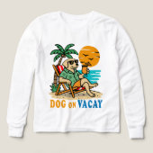 Funny Dog on Vacation T-Shirt | Cute Summer (デザイン正面)