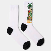 Funny Dog on Vacation T-Shirt | Cute Summer ソックス (右)