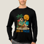 Funny Dog on Vacation T-Shirt | Cute Summer トライブレンドＴシャツ (正面)