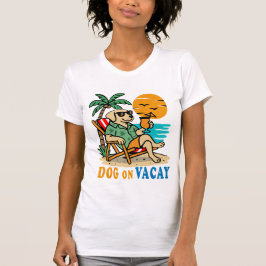 Funny Dog on Vacation T-Shirt | Cute Summer Tシャツ