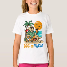 Funny Dog on Vacation T-Shirt | Cute Summer Tシャツ