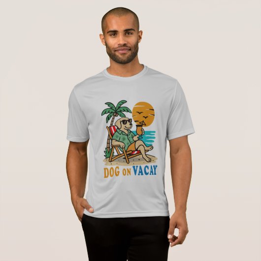 Funny Dog on Vacation T-Shirt | Cute Summer Tシャツ (正面フル)