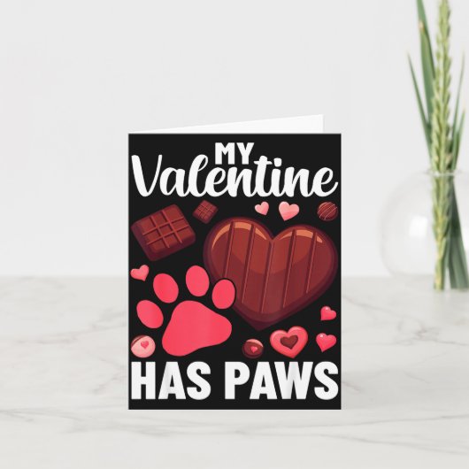 Funny Dog Owner Valentines Day Heart Women Girls  カード (正面)