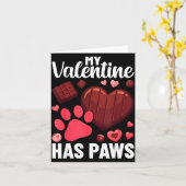 Funny Dog Owner Valentines Day Heart Women Girls  カード (黄色い花)