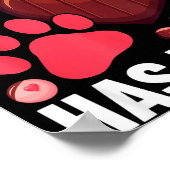 Funny Dog Owner Valentines Day Heart Women Girls  ポスター (角)