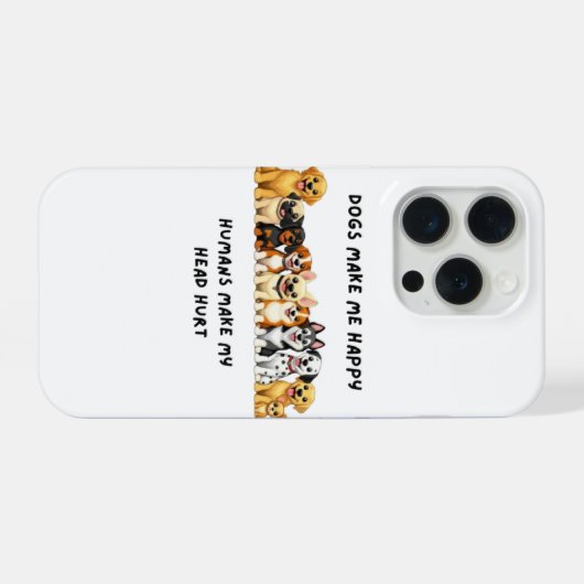 funny dog phone cases iPhoneケース (裏面横)