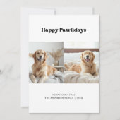 Funny Dog Photo Golden Retriever Pawlidays Pet シーズンカード (正面)