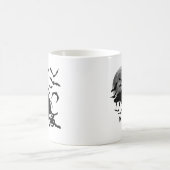 Funny Dog Pooping Bats コーヒーマグカップ (中央)