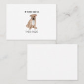 Funny dog,puppy t-shirt messages this Poze 名刺 (正面/裏面)