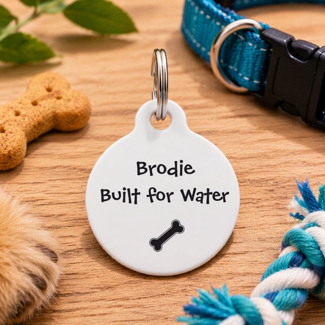 Funny Dog Quote with Phone Number | Custom  ペット　ネームタグ (クリエイターアップロード済み)