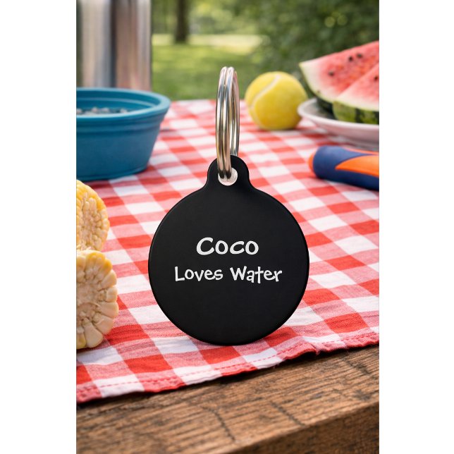 Funny Dog Quote with Phone Number | Custom Pet ペット　ネームタグ (クリエイターアップロード済み)