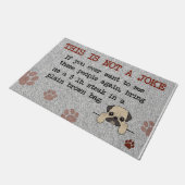 Funny  Dog Saying Quotes Mat, Pitbull ドアマット (アングル)