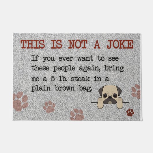 Funny  Dog Saying Quotes Mat, Pitbull ドアマット (正面)