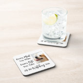 Funny Dog Saying Your Photo コースター (右側)