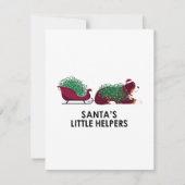 Funny Dog Sleigh Christmas Card – Santa’s Helpers シーズンカード (正面)