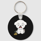 Funny Dog Smells Stinky O O  キーホルダー (正面)