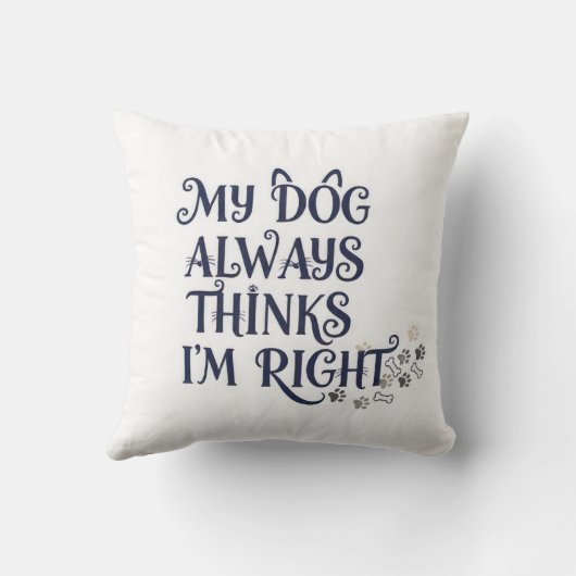 Funny Dog Text クッション (裏面)