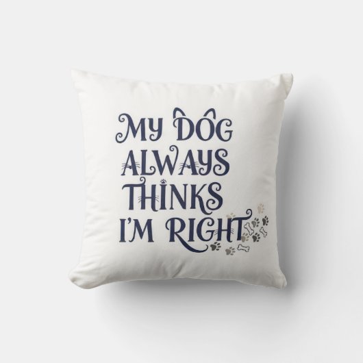 Funny Dog Text クッション (正面)